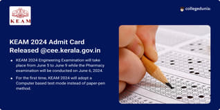 KEAM 2024 Admit Card Released @cee.kerala.gov.in, Check Direct Link Here